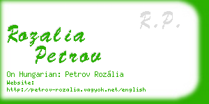 rozalia petrov business card
