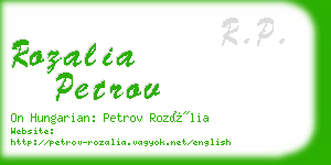 rozalia petrov business card
